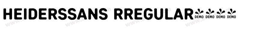 HeidersSans RRegular字体转换